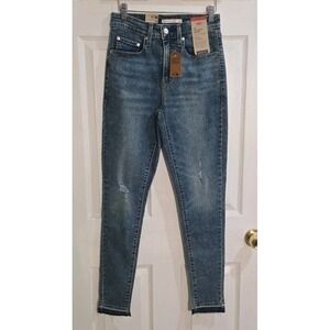Levi's 721 Womens Jeans 27x30 High Rise Skinny Raw Edge Hem Slim Thru Hip